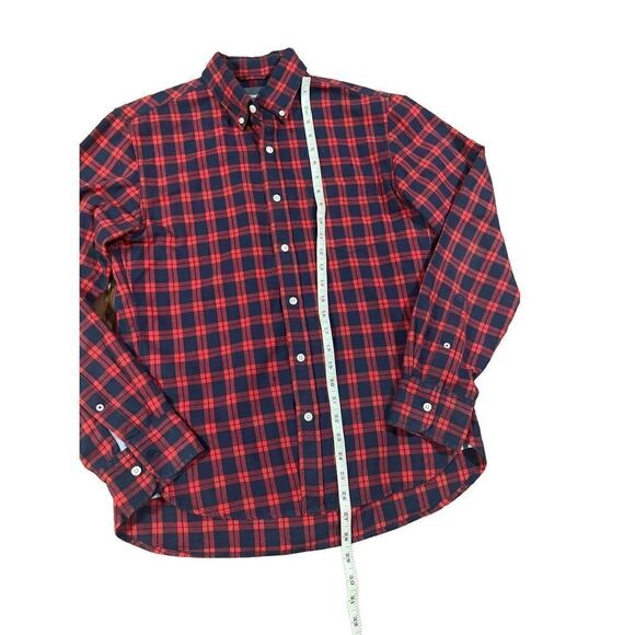 Bonobos Navy Blue and Red Plaid Casual Button Down Size Medium slim fit - Picture 7 of 9
